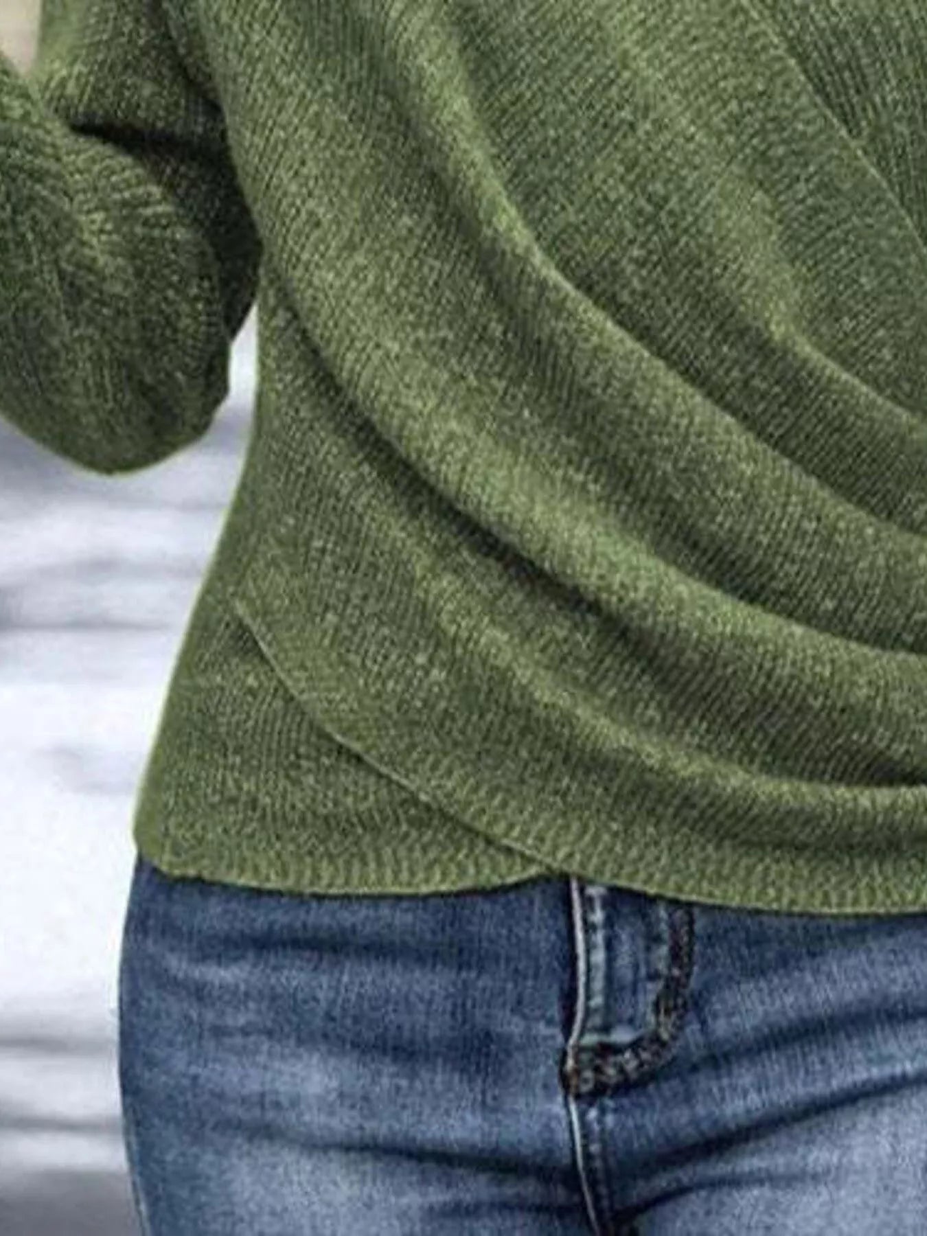 Surplice Long Sleeve Knit Top - Flip Flop Dynasty