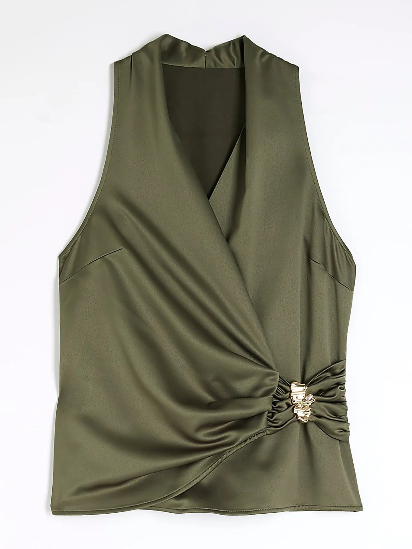 Surplice Sleeveless Top and Pants Set - Flip Flop Dynasty