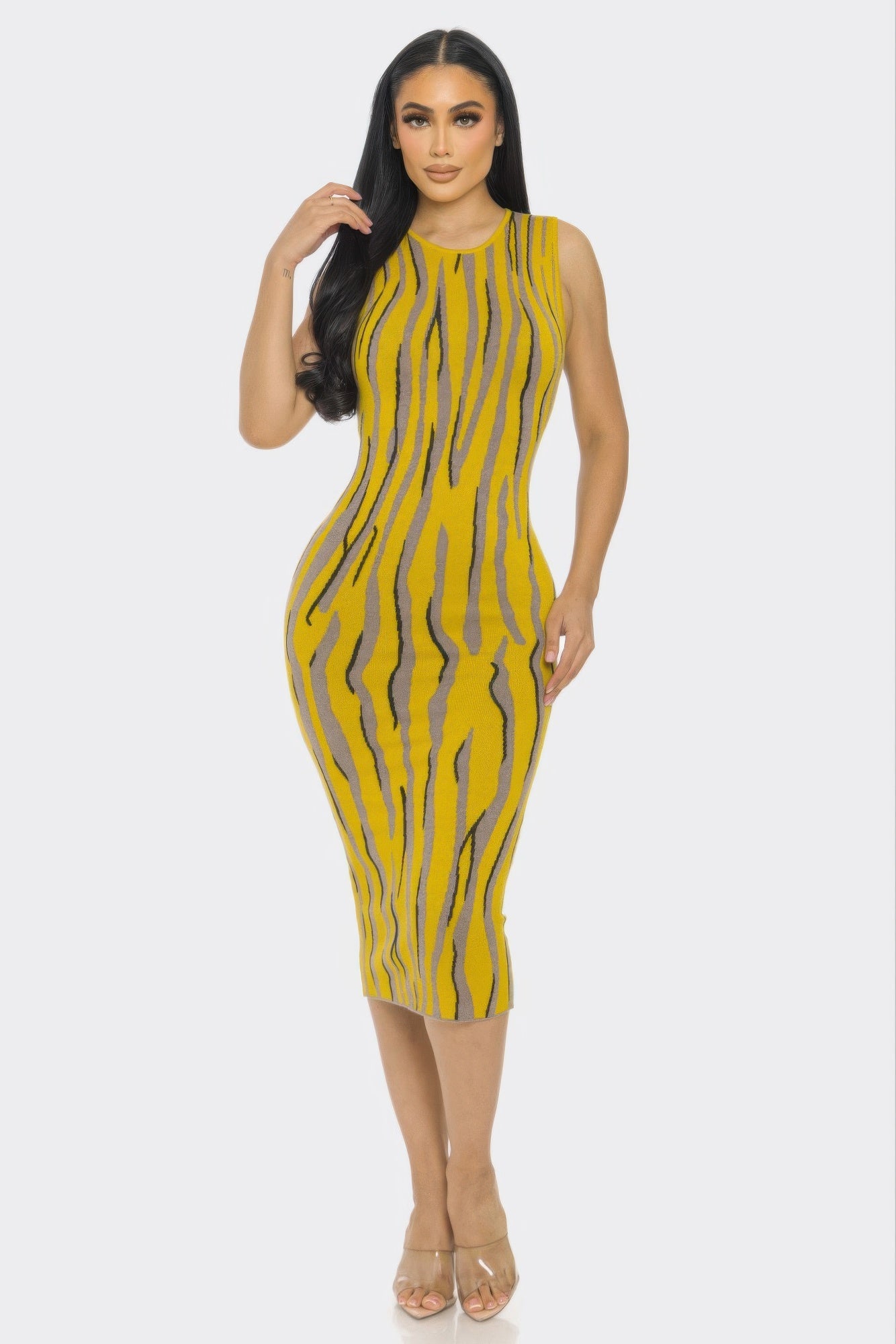 Sweater Midi Print Dress - Flip Flop Dynasty
