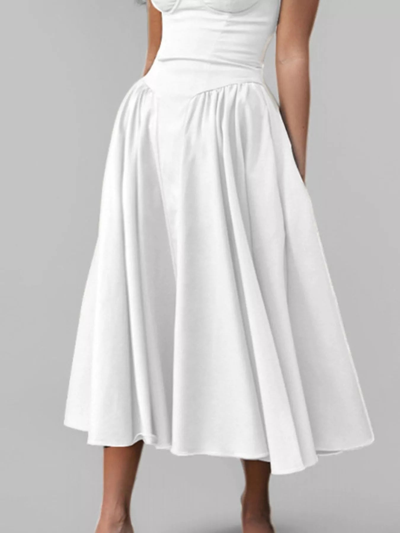 Sweetheart Neck Spaghetti Strap Midi Dress - Flip Flop Dynasty