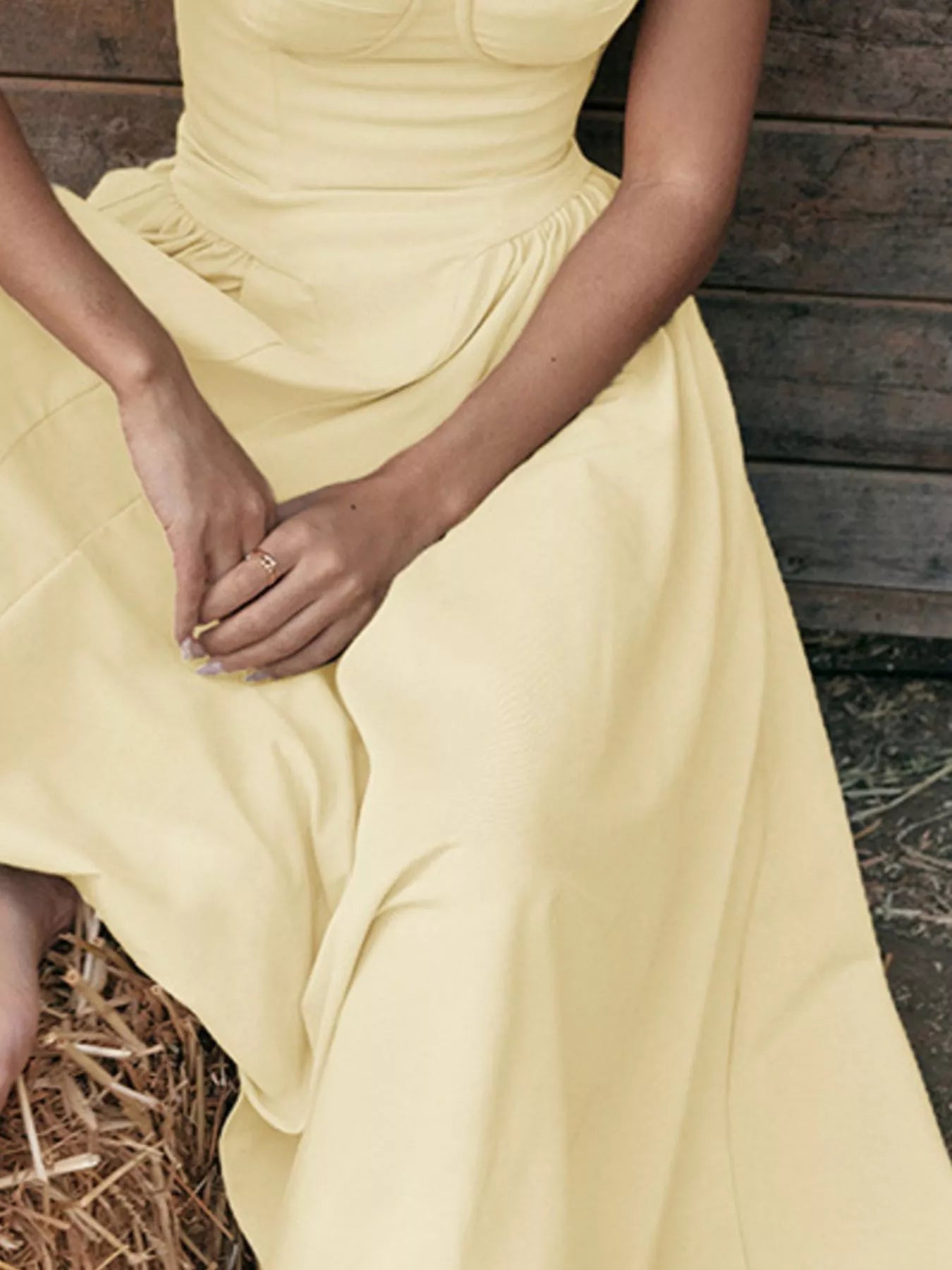 Sweetheart Neck Spaghetti Strap Midi Dress - Flip Flop Dynasty