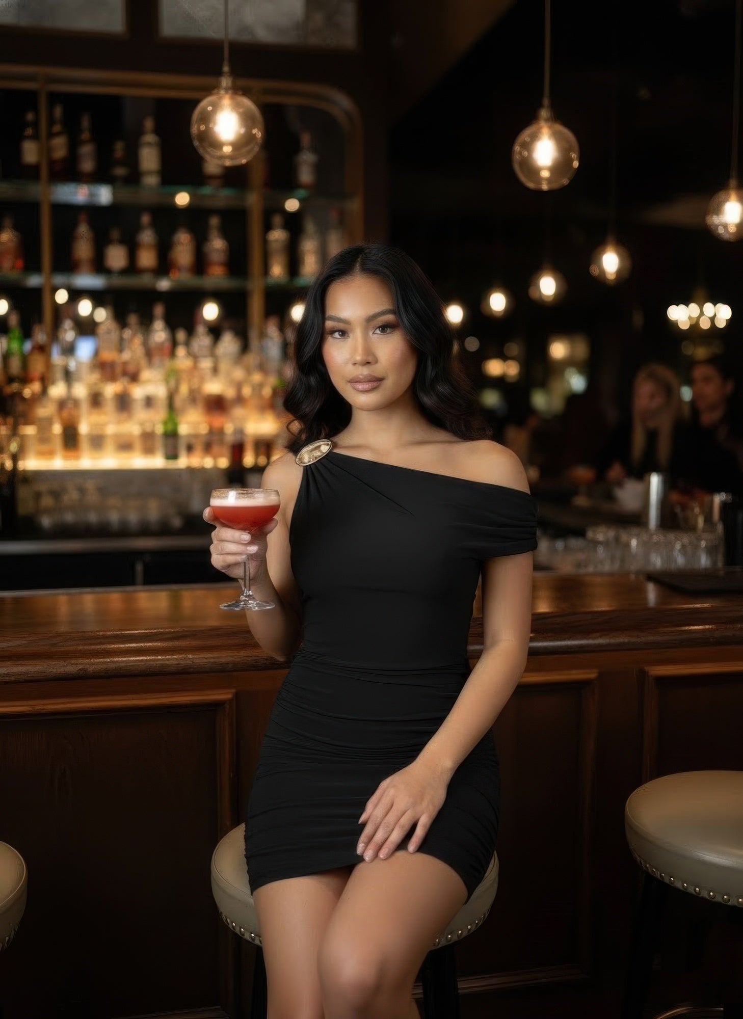 The Right Shoulder Is Gathered Mini Dress - Flip Flop Dynasty