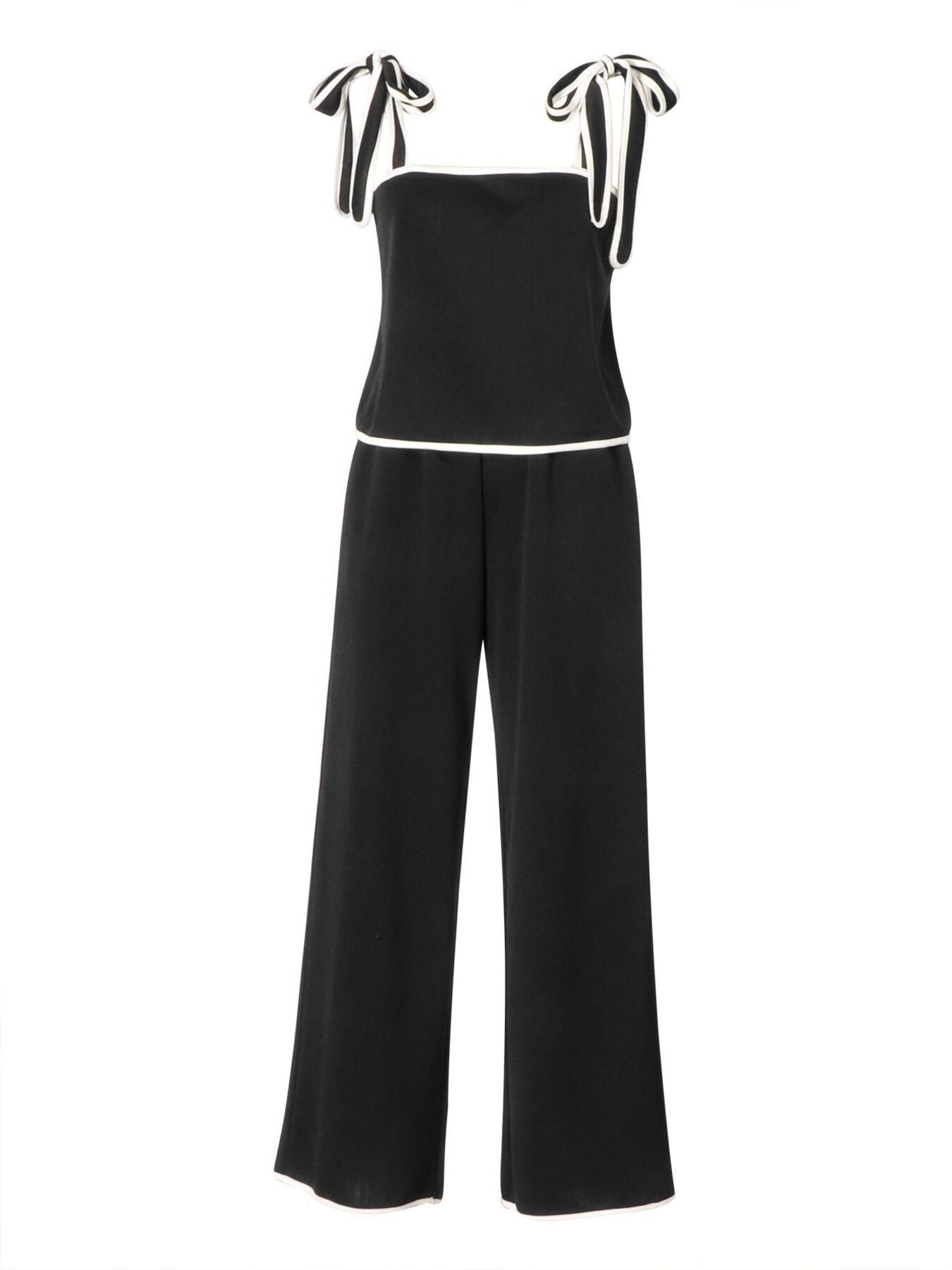 Tie Shoulder Cami and Wide Leg Pants Set - Flip Flop Dynasty