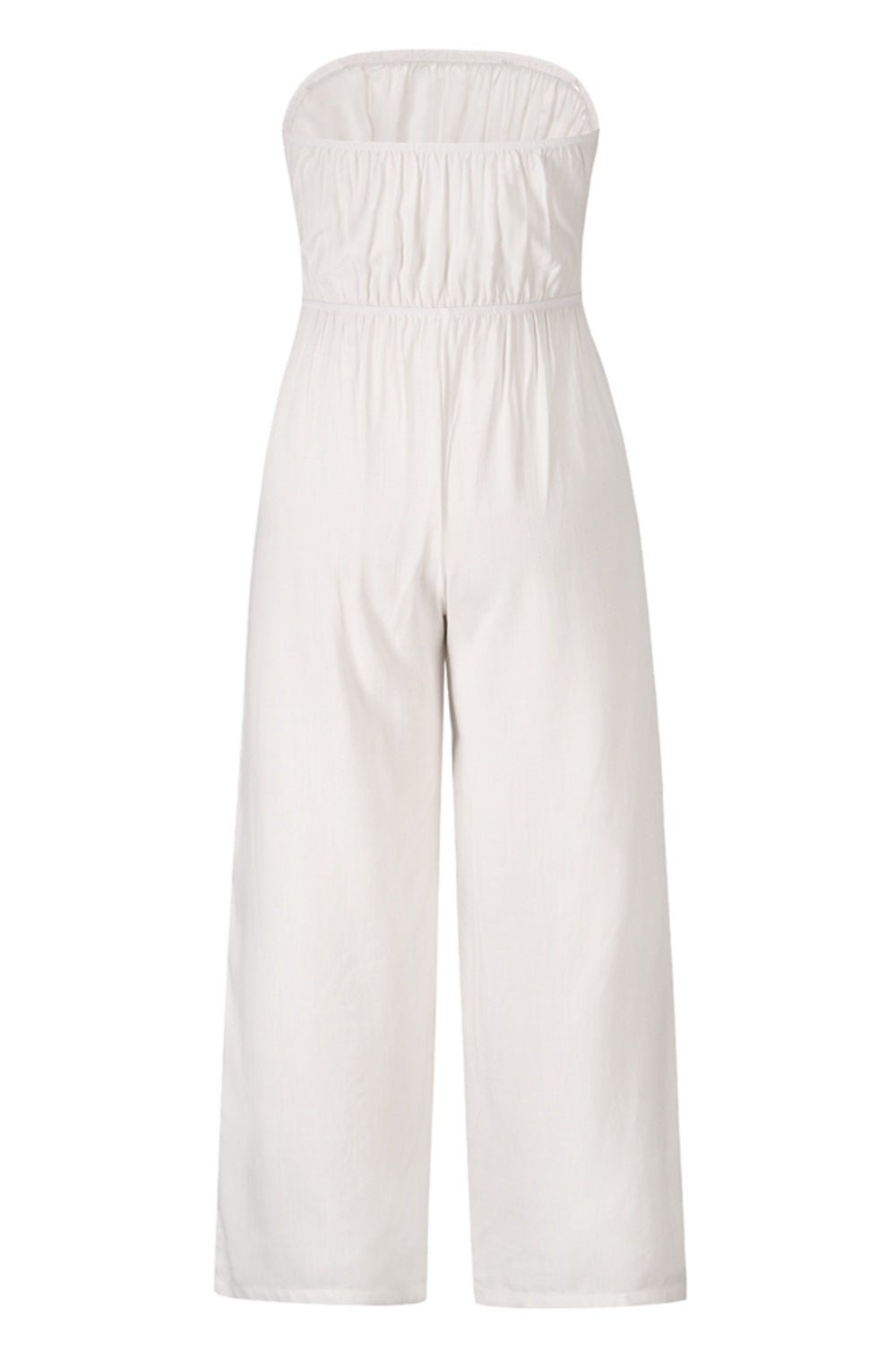 Tied Cutout Tube Wide Leg Jumpsuit - Flip Flop Dynasty