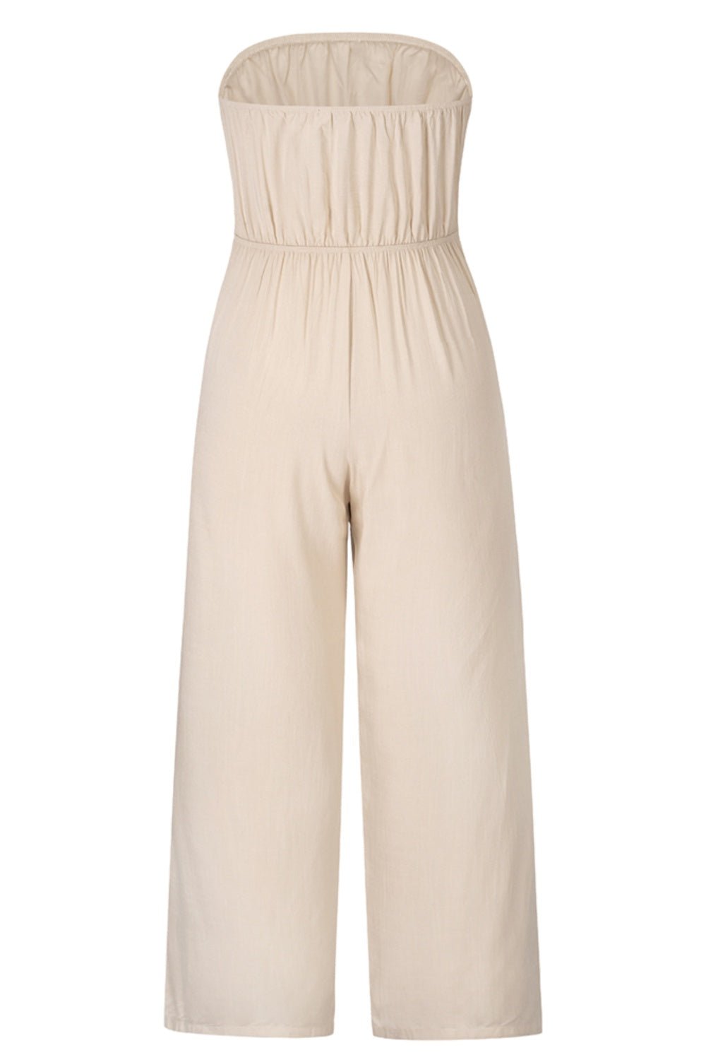 Tied Cutout Tube Wide Leg Jumpsuit - Flip Flop Dynasty