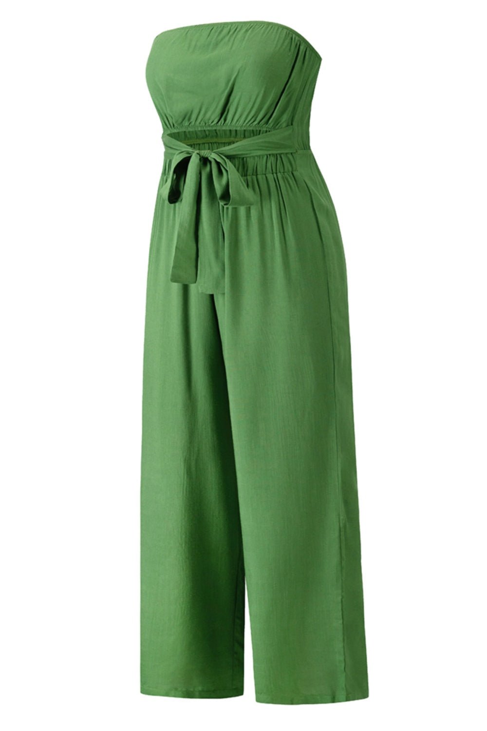 Tied Cutout Tube Wide Leg Jumpsuit - Flip Flop Dynasty