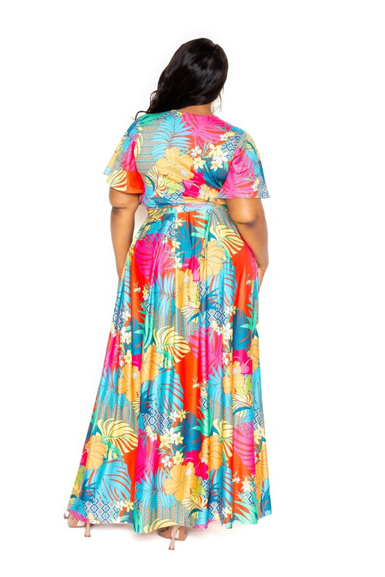 Tropical floral maxi skirt & top set - Flip Flop Dynasty