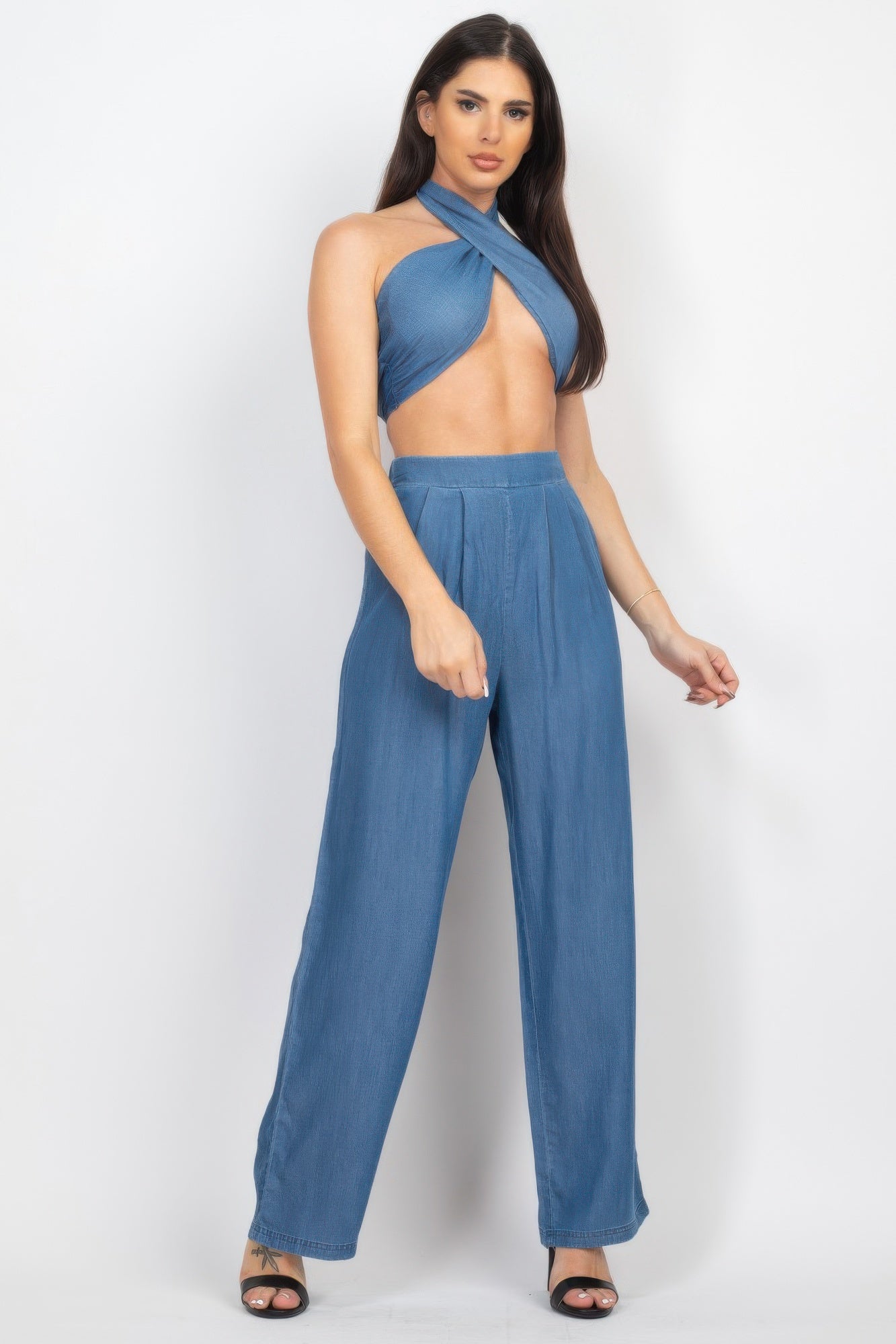 Tube Tied Top & Wide Pants Set - Flip Flop Dynasty