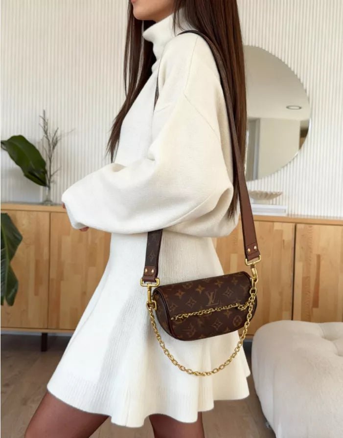 Turtleneck Dropped Shoulder Sweater and Skirt Set - Flip Flop Dynasty