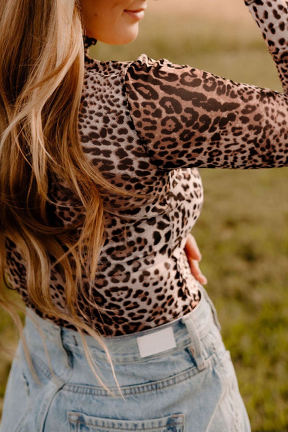 Turtleneck Leopard Long Sleeve Bodysuit - Flip Flop Dynasty