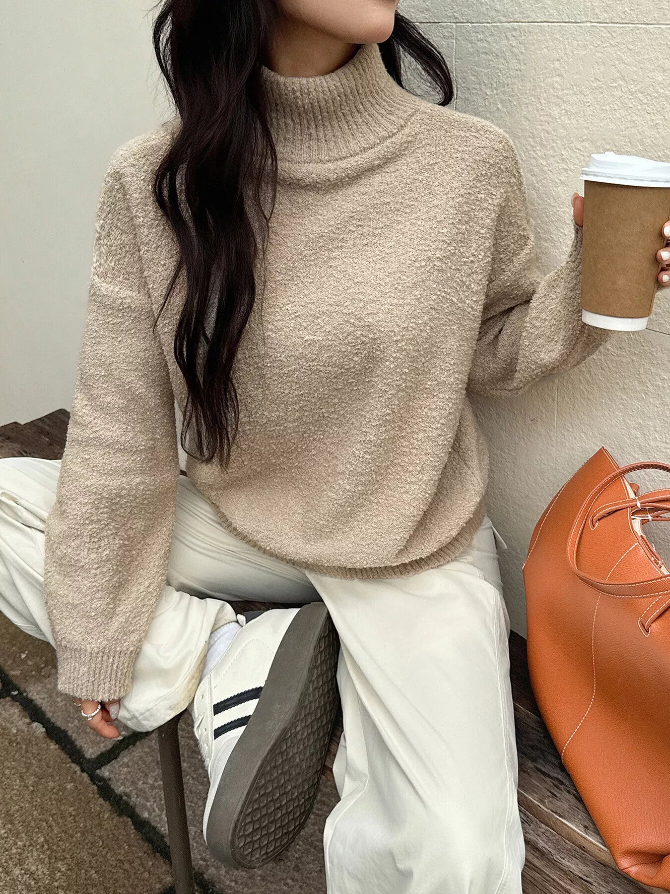 Turtleneck Long Sleeve Sweater - Flip Flop Dynasty