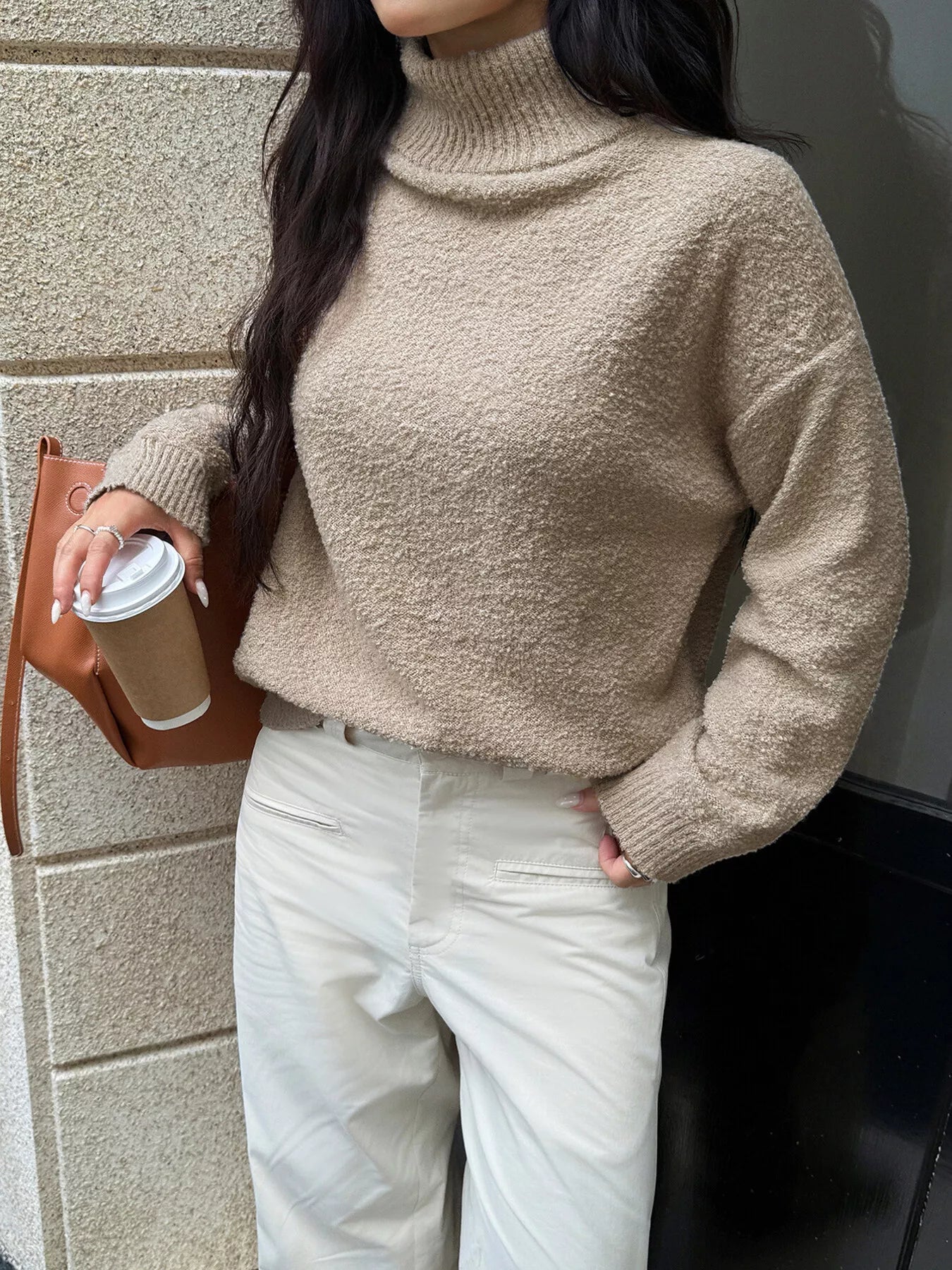 Turtleneck Long Sleeve Sweater - Flip Flop Dynasty