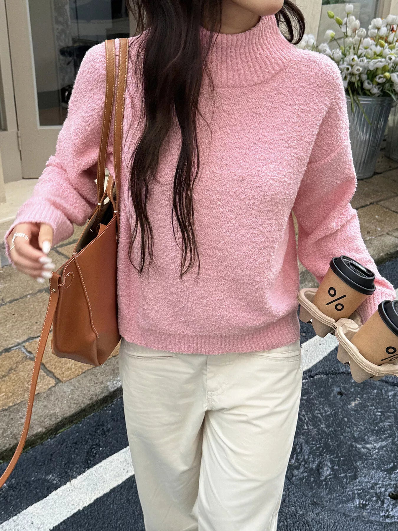 Turtleneck Long Sleeve Sweater - Flip Flop Dynasty