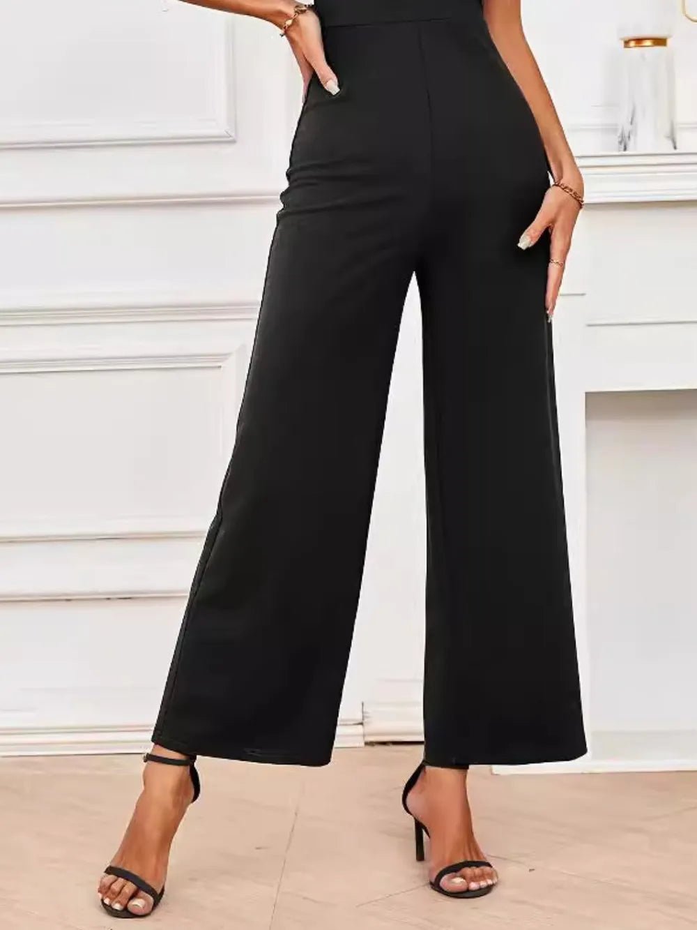 V - Neck Flutter Sleeve Jumpsuit - Flip Flop Dynasty