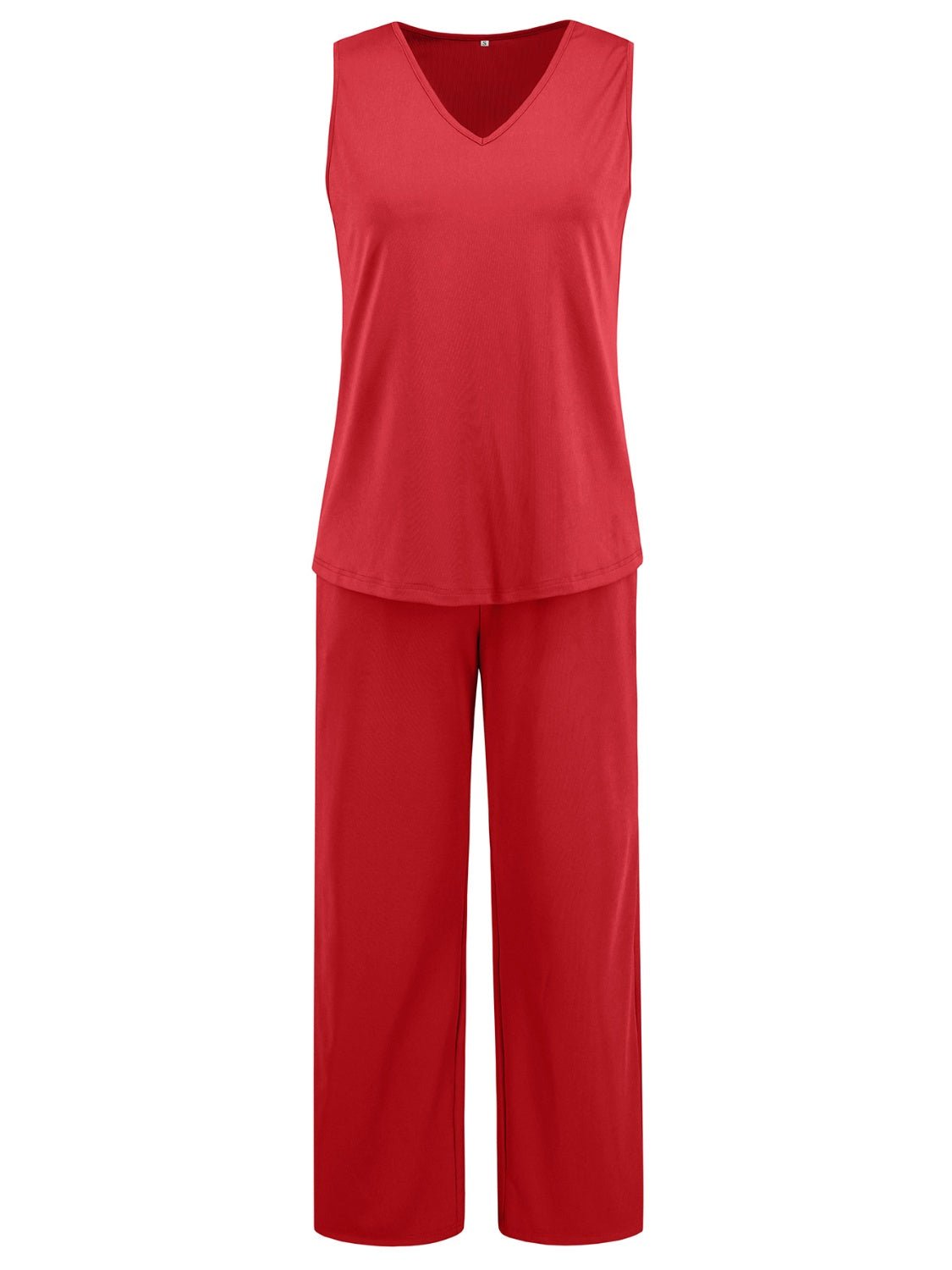 V - Neck Tank, Long Sleeve Cover - Up and Pants Three Piece Set - Flip Flop Dynasty