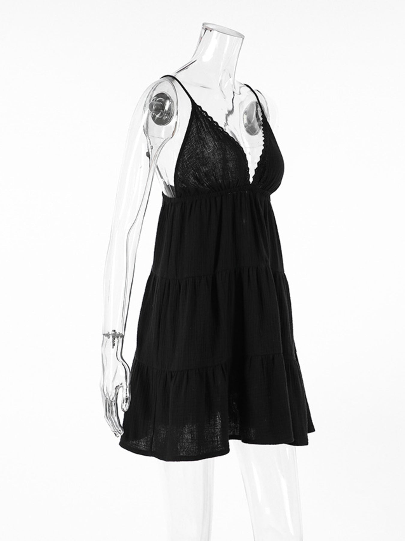 V - Neck Tiered Mini Dress - Flip Flop Dynasty