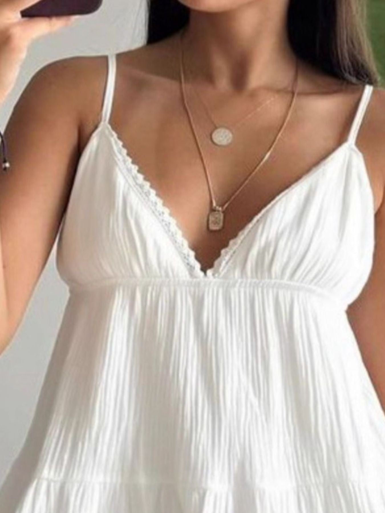 V - Neck Tiered Mini Dress - Flip Flop Dynasty