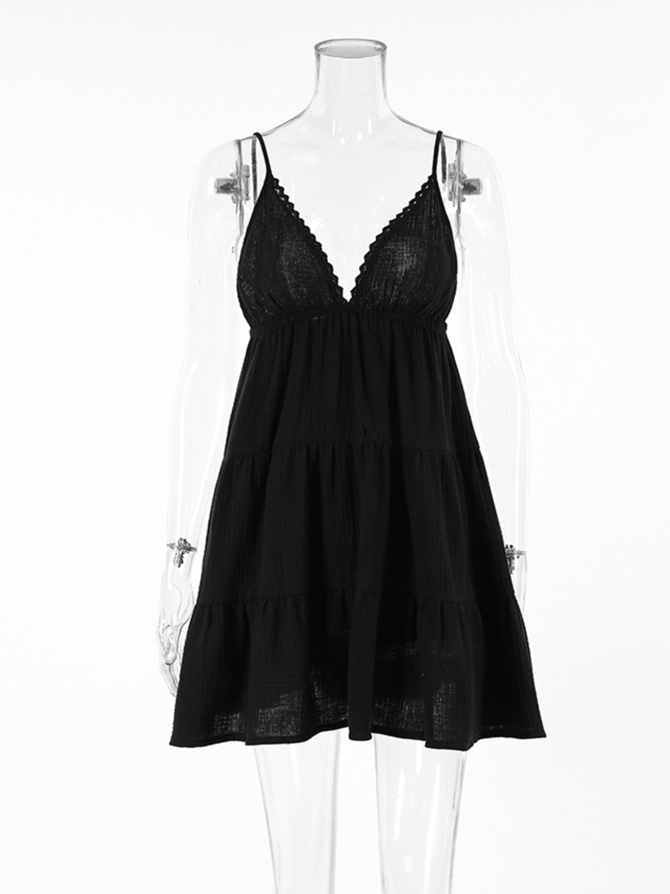 V - Neck Tiered Mini Dress - Flip Flop Dynasty