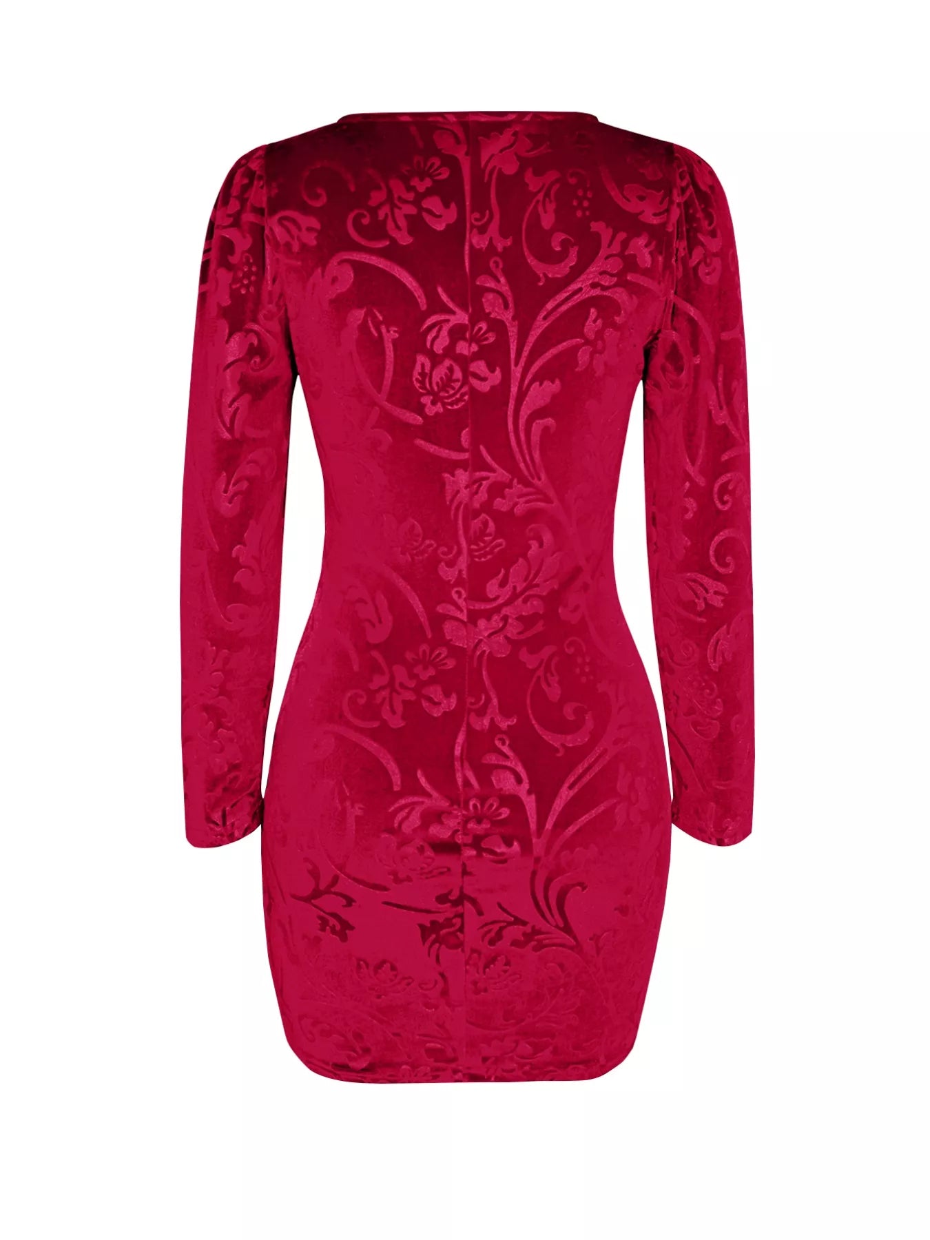 Velvet Floral Bodycon Mini Dress - Flip Flop Dynasty