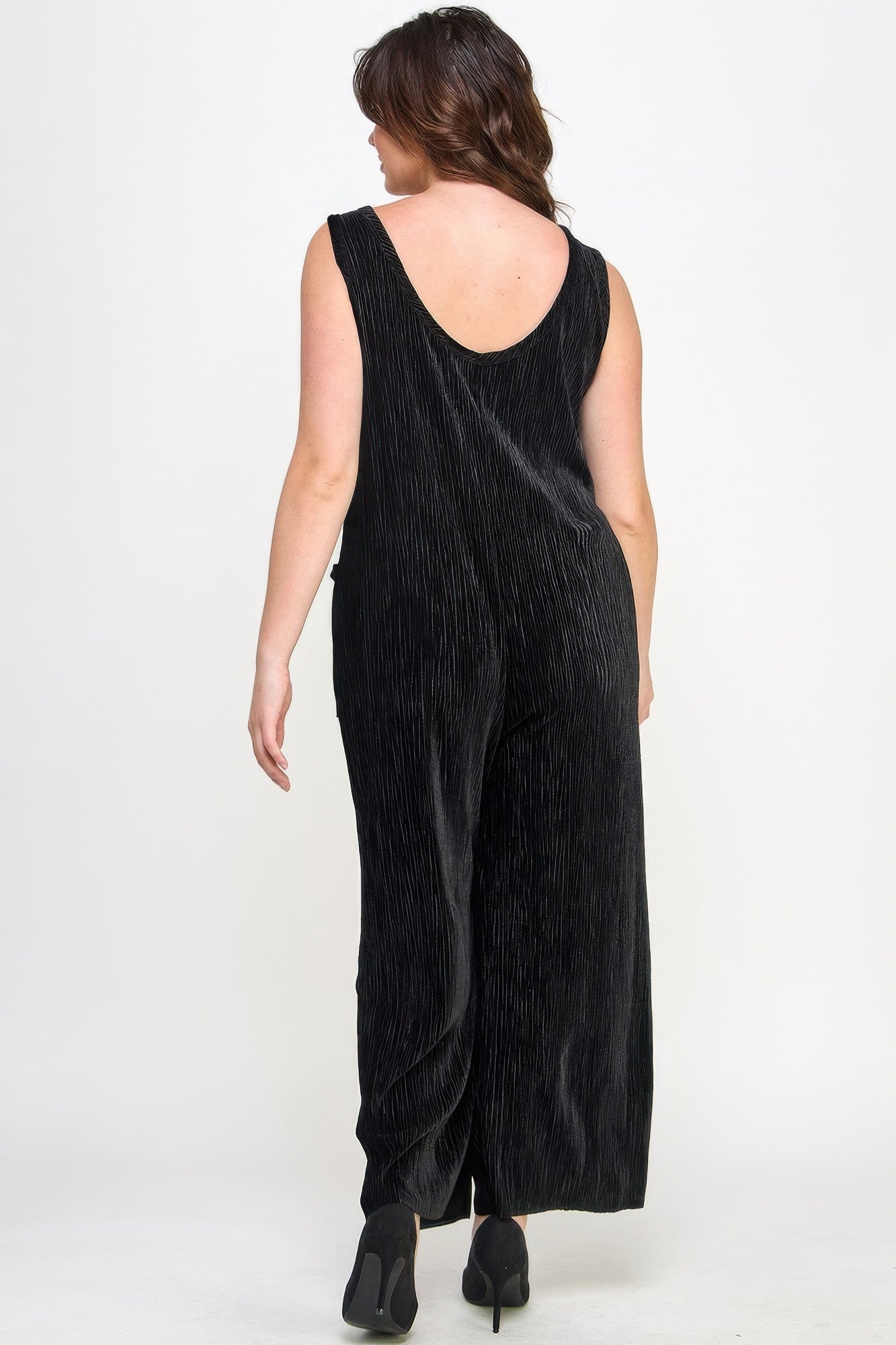 Velvet Plisse Overall Jumpsuit - Flip Flop Dynasty