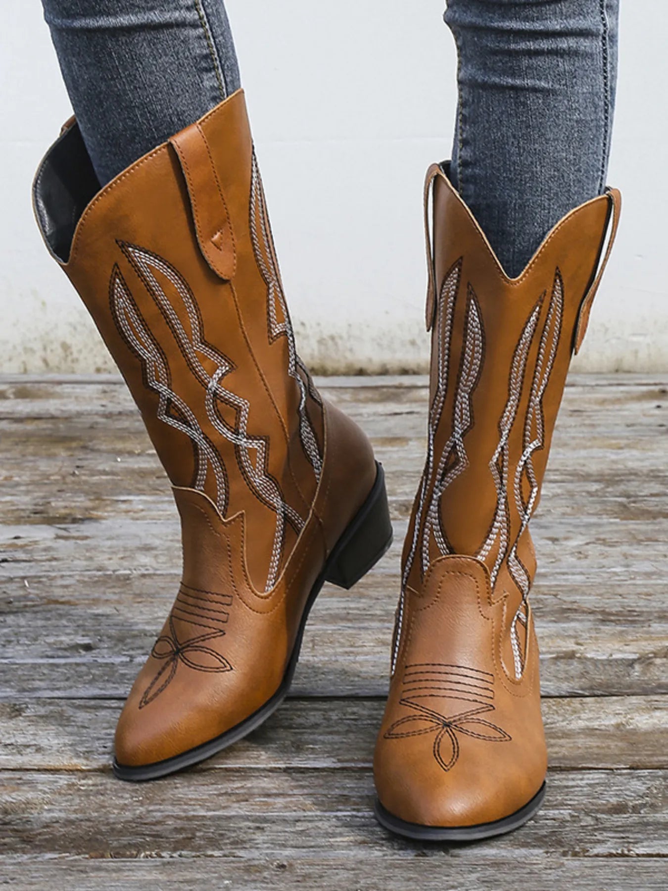 Western Embroidered Cowgirl Boots - Flip Flop Dynasty