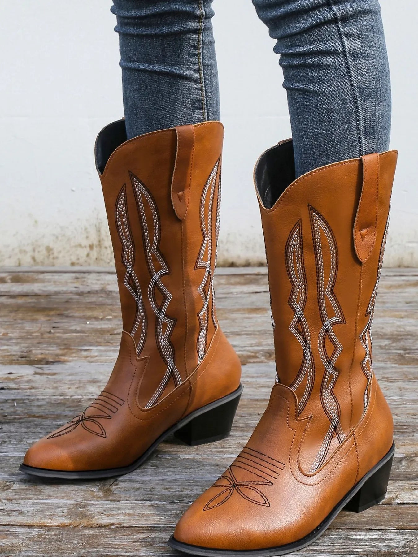 Western Embroidered Cowgirl Boots - Flip Flop Dynasty