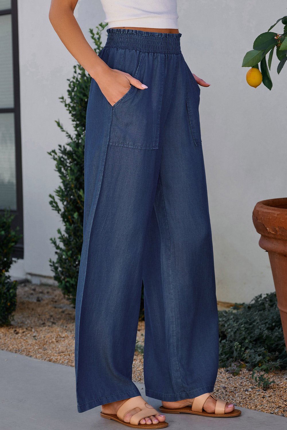 Wide Leg Pants with Pockets - Flip Flop Dynasty