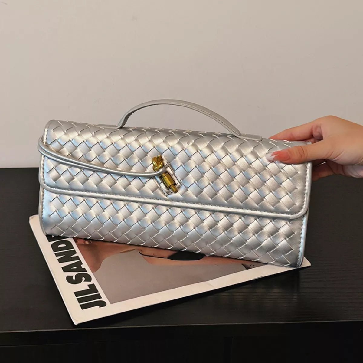 Woven Leather Crossbody Bag - Flip Flop Dynasty