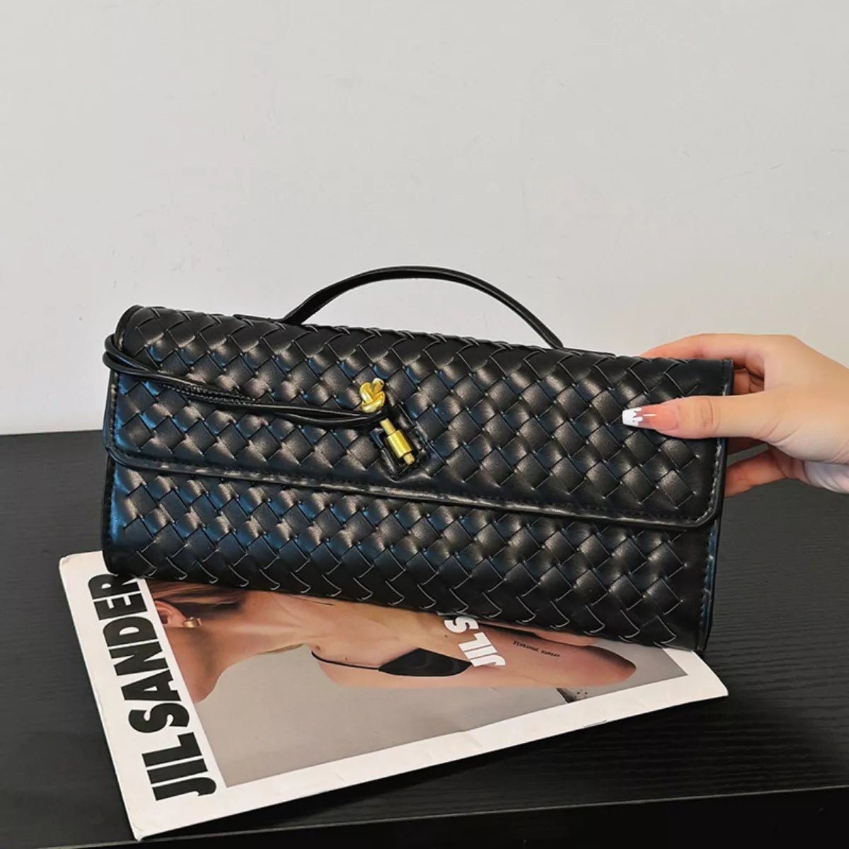 Woven Leather Crossbody Bag - Flip Flop Dynasty