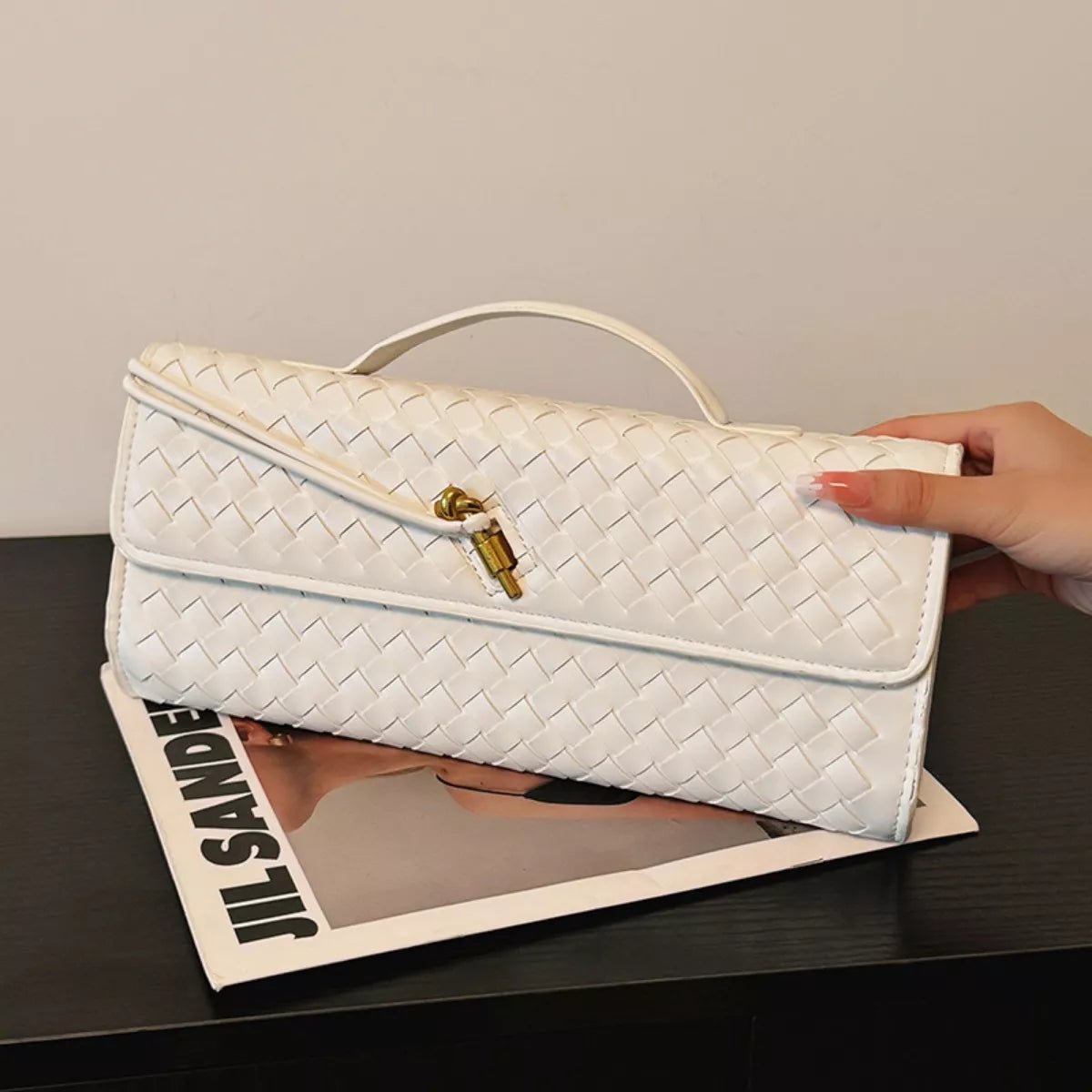 Woven Leather Crossbody Bag - Flip Flop Dynasty