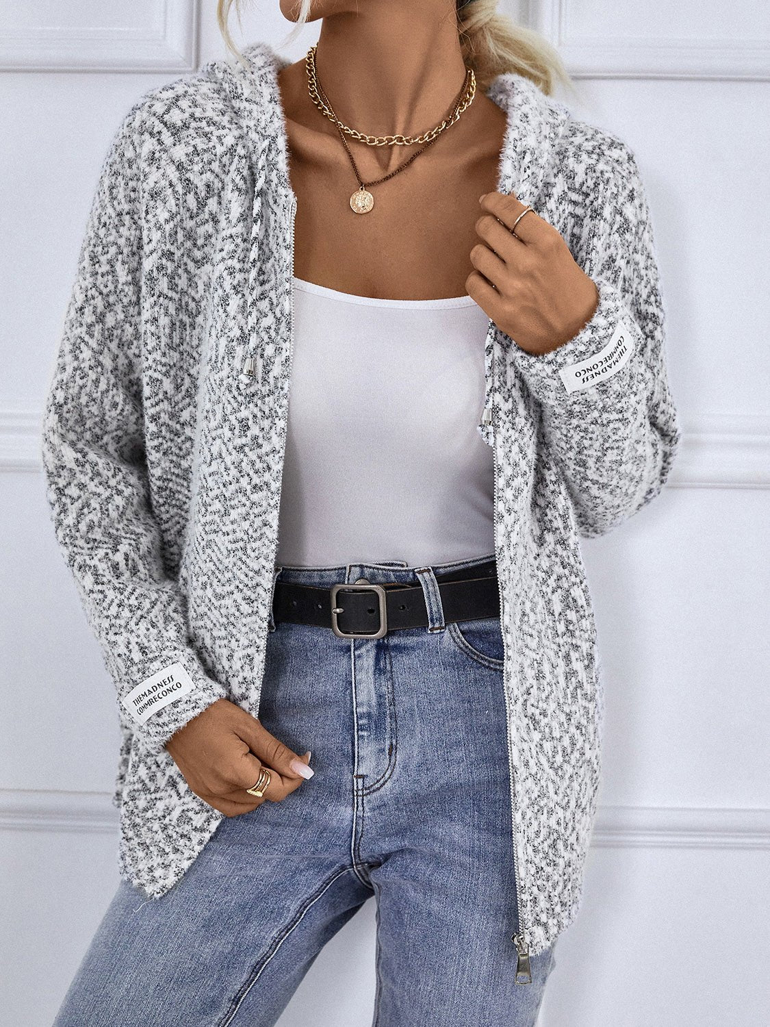 Zip - Up Hooded Sweater - Flip Flop Dynasty